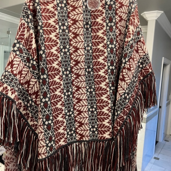Johnny Was Meridia Fringed Sold Out Poncho Luxe Bohemian - Picture 15 of 16